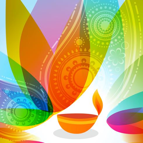 colorful background of diwali  vector