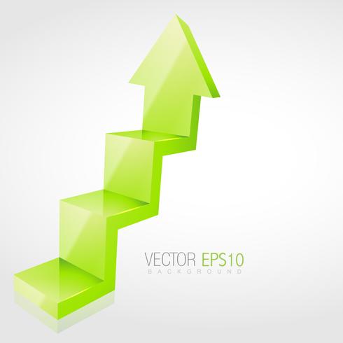 illustration of 3d arrow vector