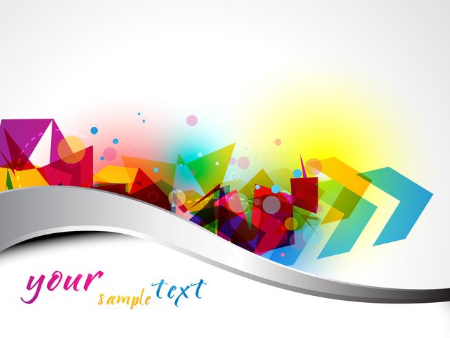 colorful abstract shape vector