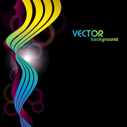 colorful wave in 3d look vector