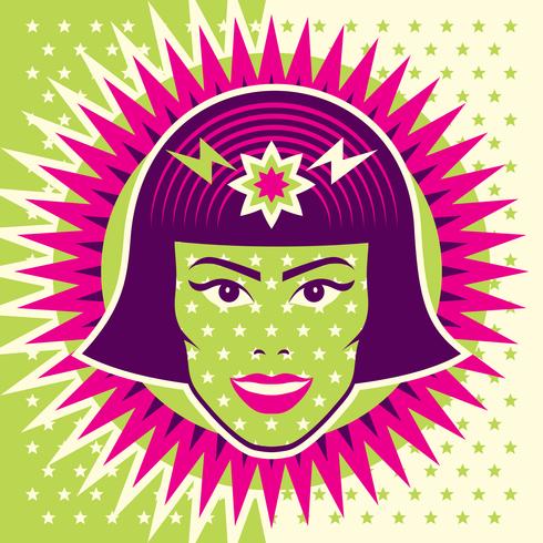 Arte pop de mujer vector