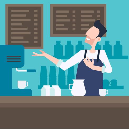 Barista Illustration vector