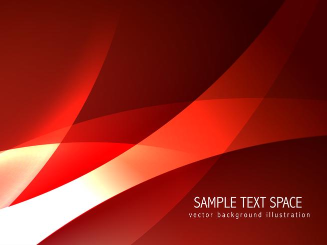 abstract red wave background vector