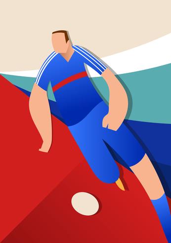 France World Cup Soccer Players Illustration