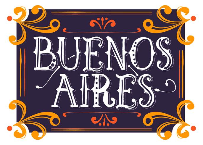 Buenos Aires Fileteado Style vector