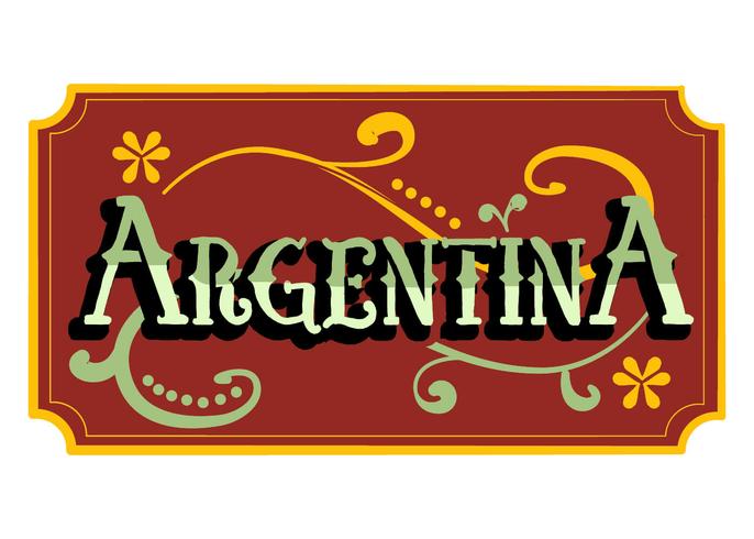 Argentina Word Fileteado vector