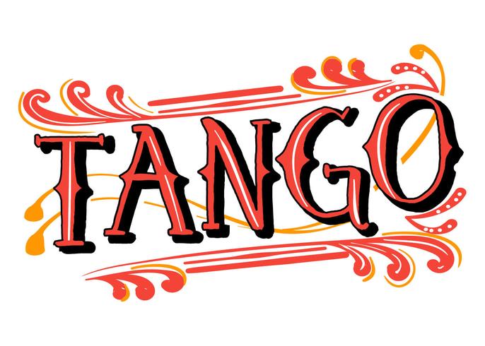 palabra de tango fileteado vector