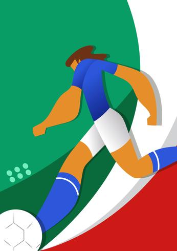 Jugadores de fútbol de Italia World Cup vector