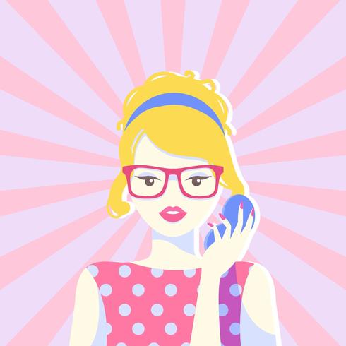 Mujer Pop Art Vector