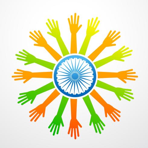 diseño de la bandera India vector