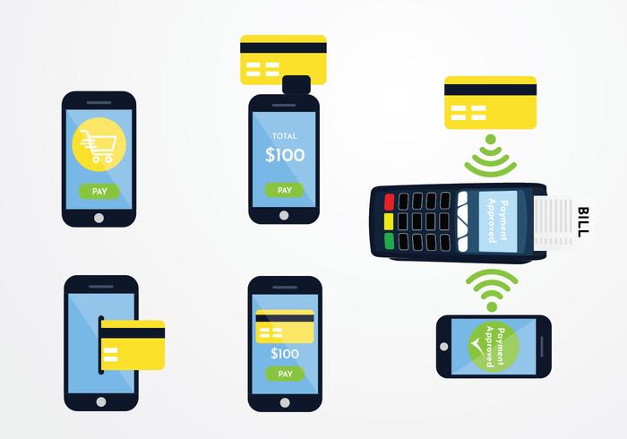 Pay With Phone Vector Pack