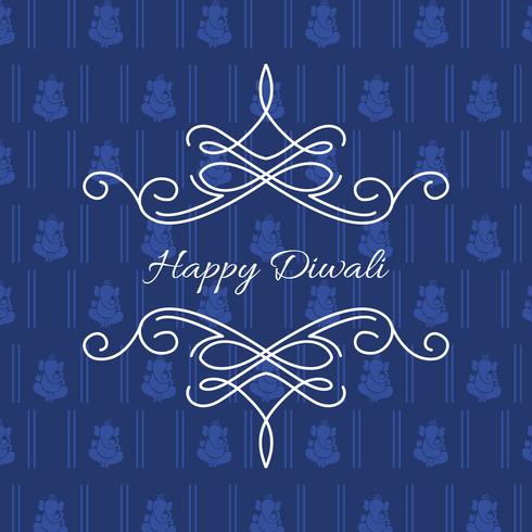 tarjeta elegante de diwali vector