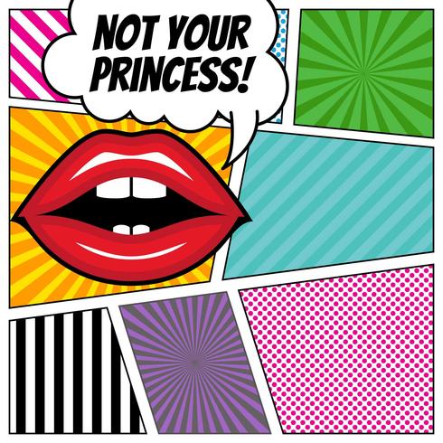 Funky Woman Pop Art vector