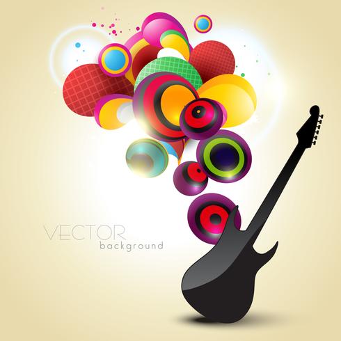 guitarra artistica vector