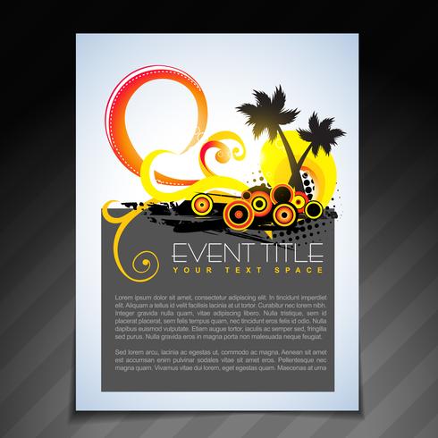 summer brochure design vector