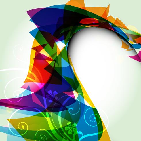 abstract wave style design vector