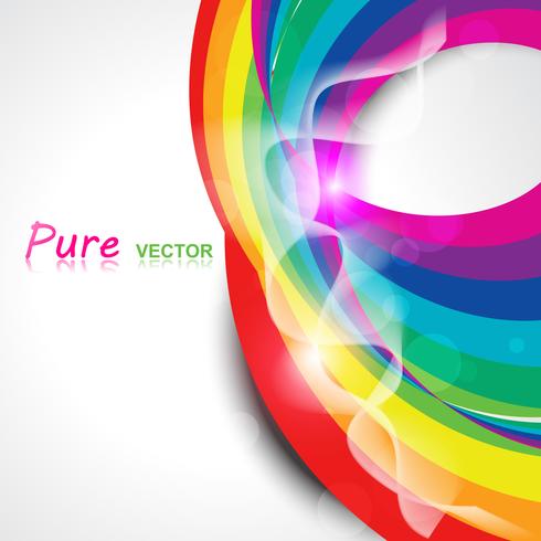 vector rainbow wave