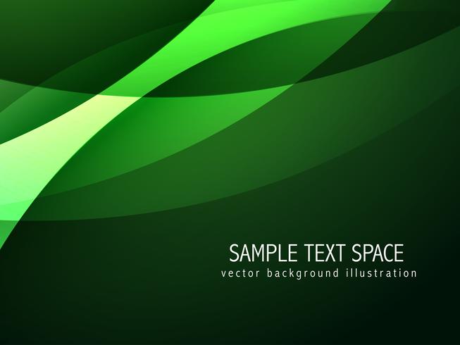 abstract green wave background vector