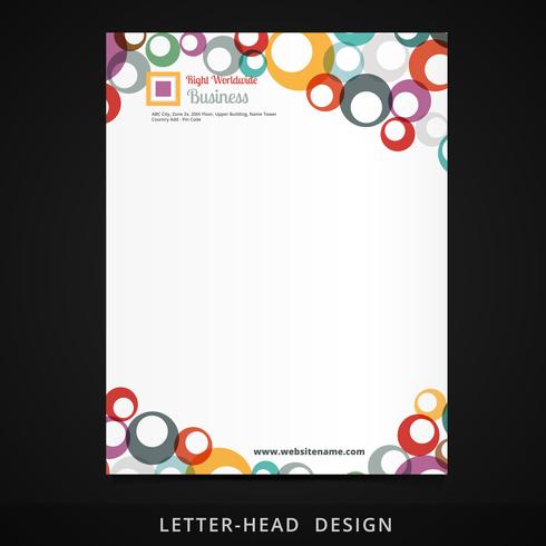 letterhead vector colorful circles design