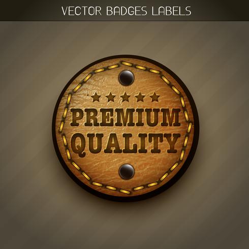 leather label vector