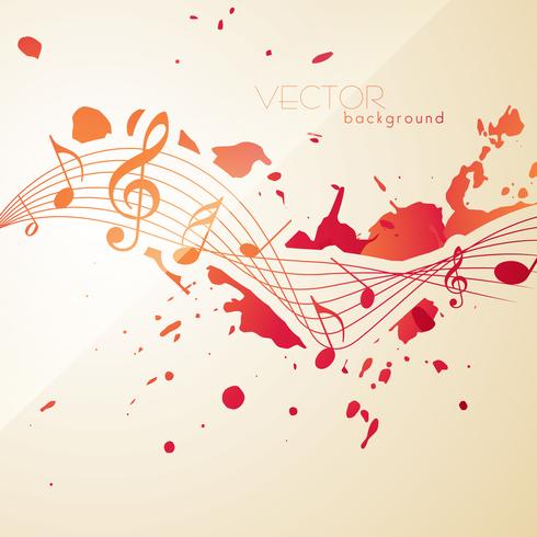 estilo abstracto notas musicales vector