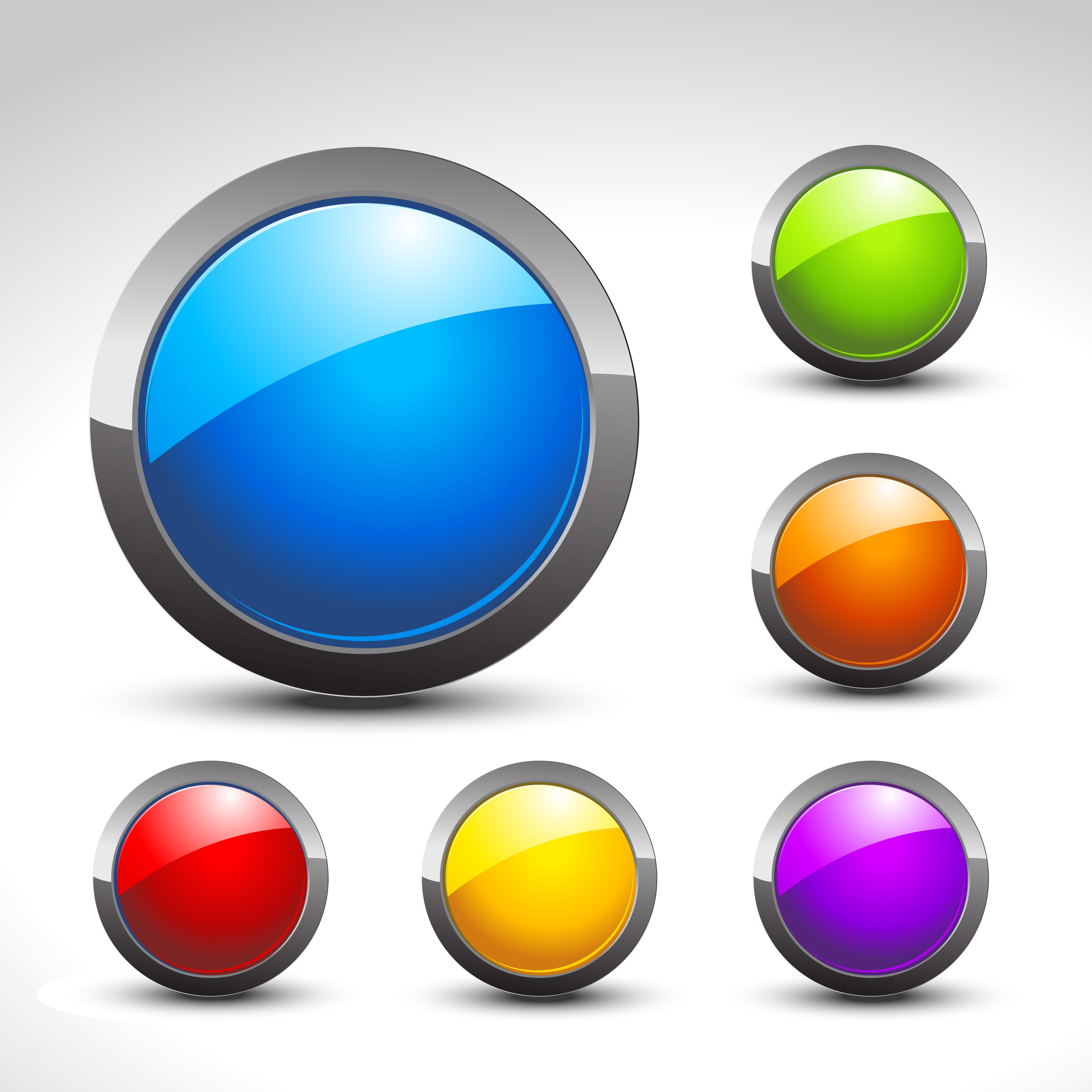 Download shiny button set - Download Free Vectors, Clipart Graphics ...