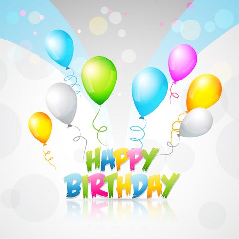 colorful  background of birthday vector