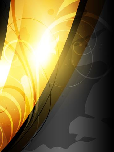 shiny golden wave vector