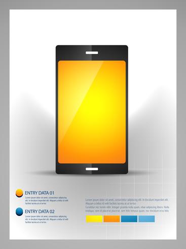 plantilla de infografía de teléfono móvil vector