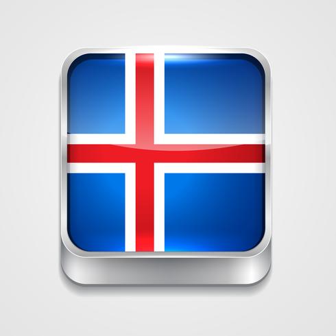 bandera de islandia vector