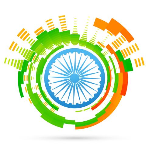 diseño creativo de la bandera india vector
