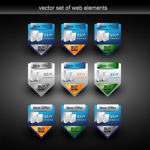 elemento web de venta de productos vector