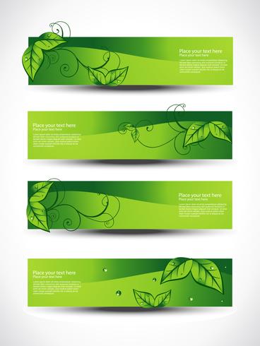 eco headers set of four vector