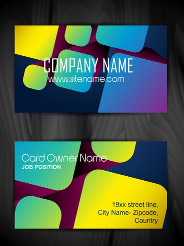 attractive business card design vector