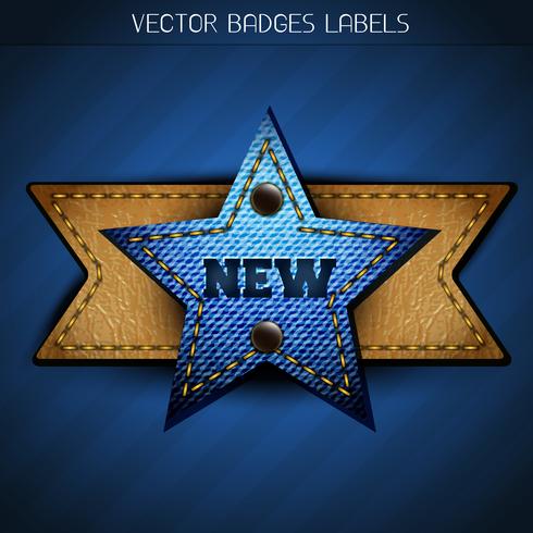 new star label  vector