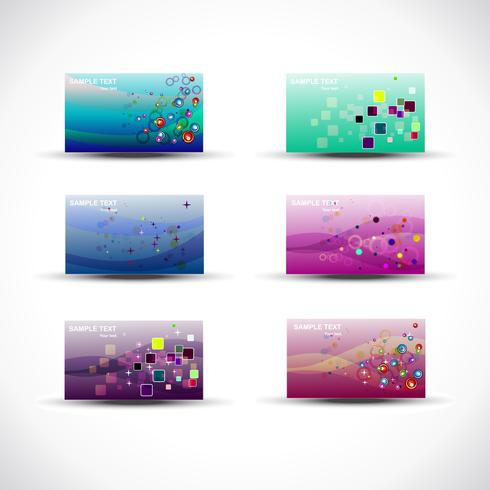 colorful stylish vector cards