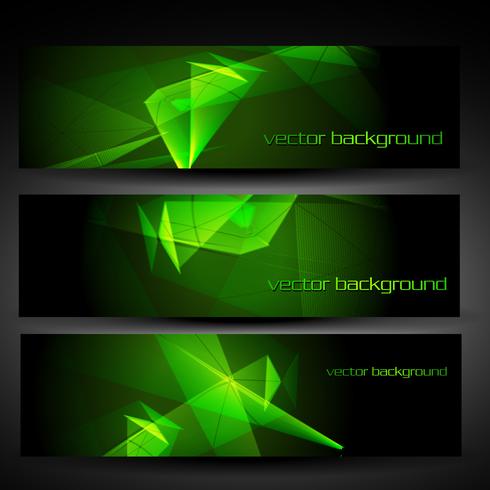 vector green abstract banner