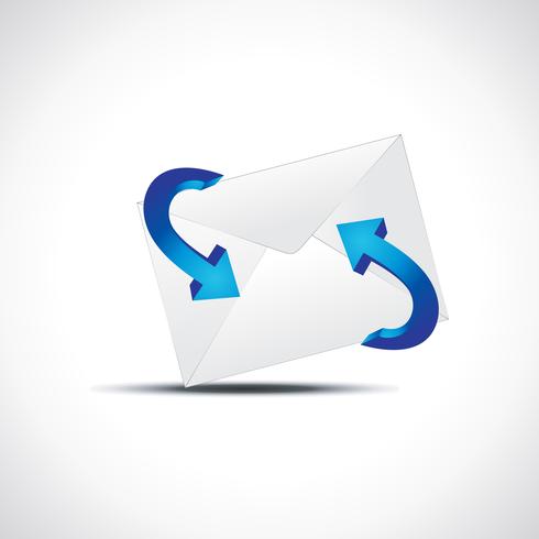 vector email symbol with arrow