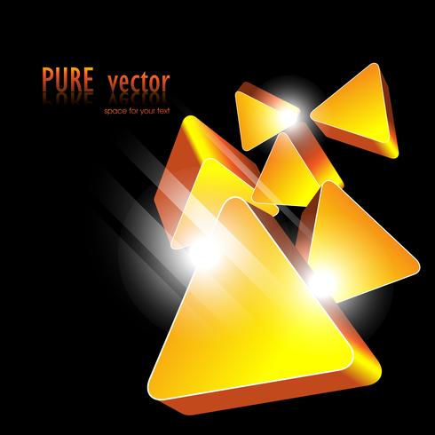 golden abstract shape vector