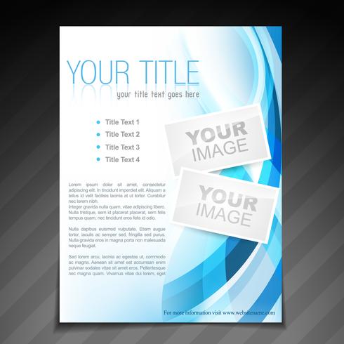 stylish brochure flyer poster template design vector