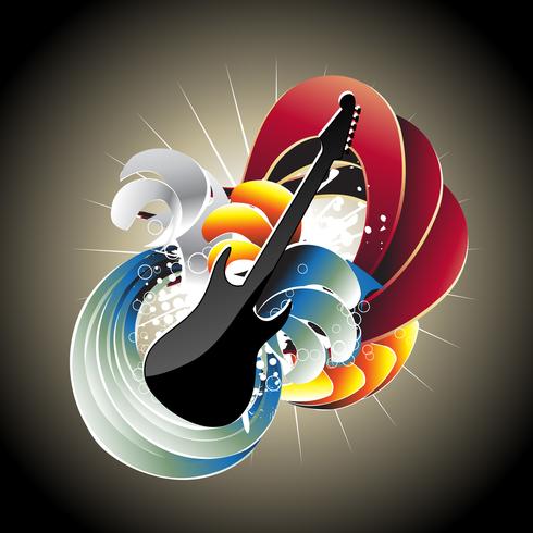 Guitar In Abstract Background Download Free Vectors Clipart Graphics Vector Art