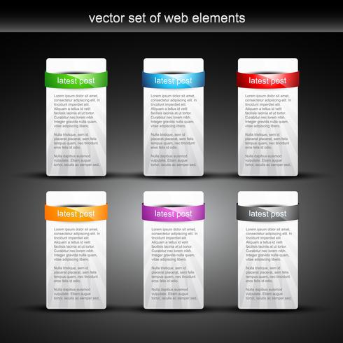 web elements vector