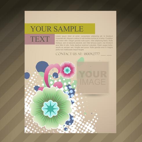 abstract brochure flyer design vector