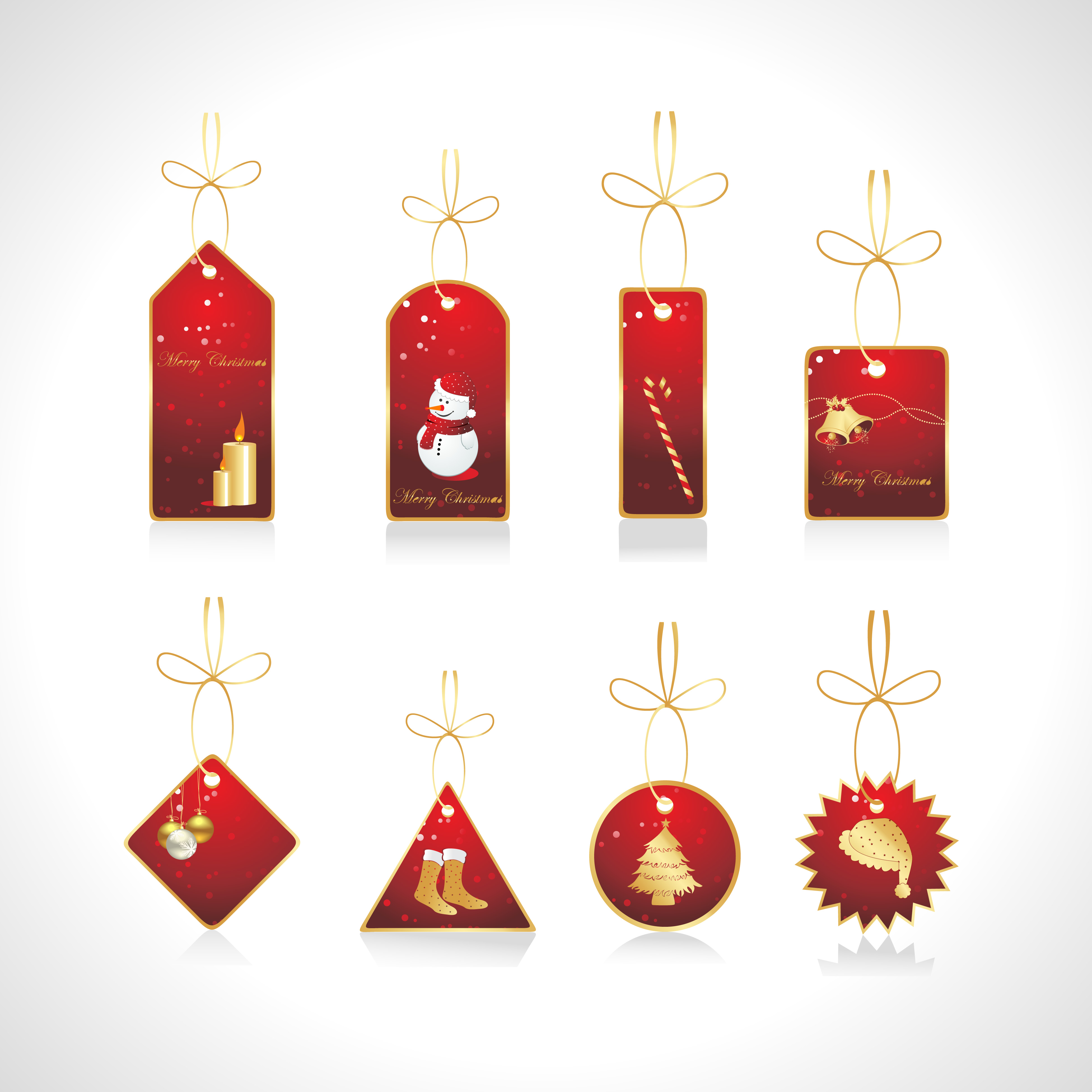 vector set of christmas tags 221135 Vector Art at Vecteezy