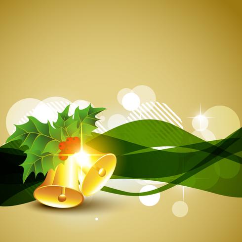 golden christmas bell vector