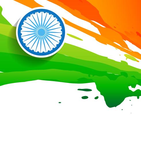 diseño de la bandera india vector