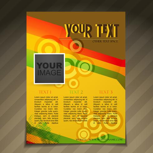 retro style flyer brochure design vector