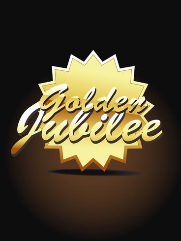 Gold jubilee vector art