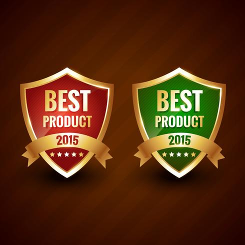 best 2015 product of the year golden label design vector