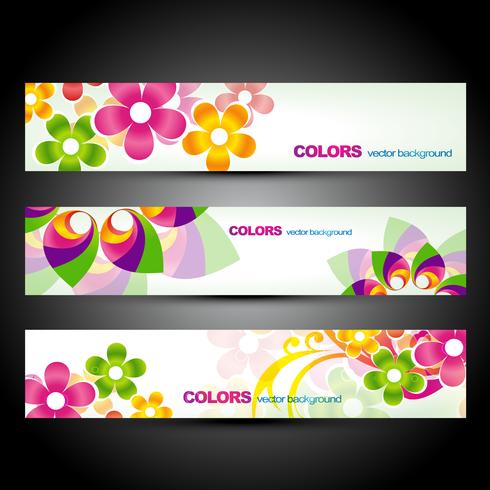 flower header set vector